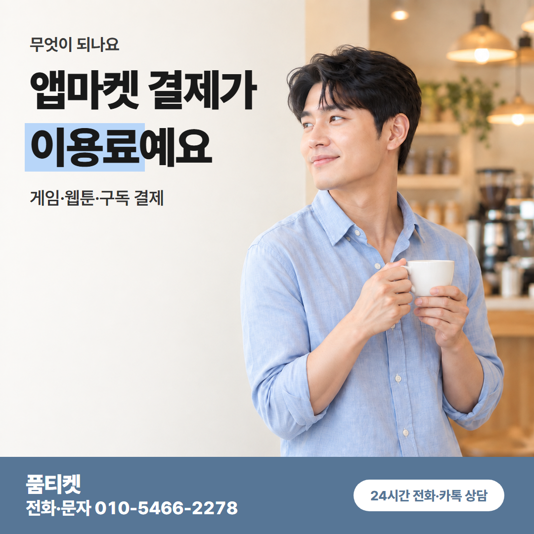 앱마켓 결제가 이용료예요